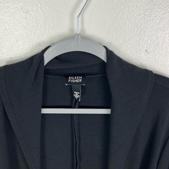 Eileen Fisher Women’s Large Open Front Wool Blend Cardigan Sweater - Picture 3 of 5